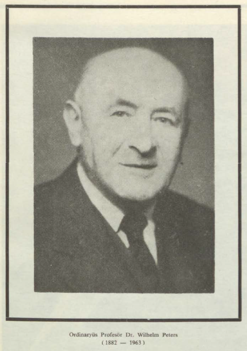Prof. Wilhelm PETERS
1882-1962